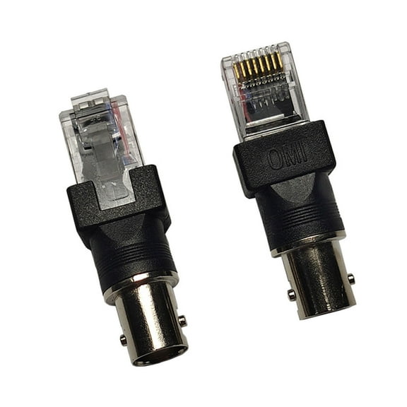 BNC Female To RJ45 Male Converters Adapter BNC To RJ45 Coaxial Coax Barrels Coupler for Transmission and Testing