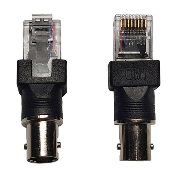 BNC Female to RJ45 Male Coaxial Coax Barrels Coupler Adapter Connectors for Electrical Line Testing Equipment