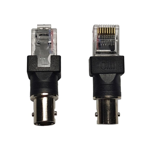 BNC Female to RJ45 Male Converters Adapter BNC to RJ45 Coaxial Coax Barrels Coupler for Signal Transmission and Testing