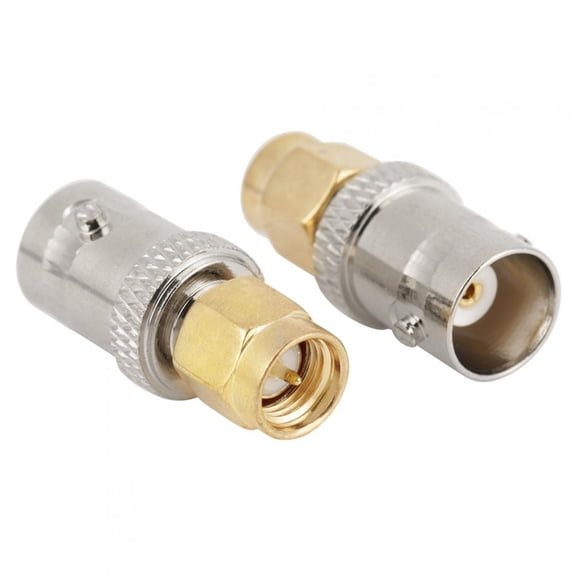 BNC Female to SMA Male RF Coaxial Adapter Connector - 2 Pieces Pack for Antenna Testing and Signal Conversion