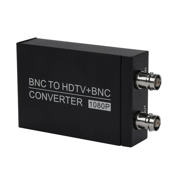 BNC to HDTV+BNC Converter High Definition Coaxial Camera Signal Converter with Loop-Through 1080P Audio,1 x BNC to HDTV+BNC Converter 1 x USB Cable,Black