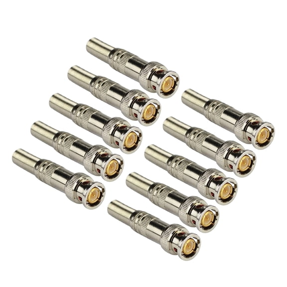 BNC Male Connector for CCTV Security Camera Systems Coax Cable Easy Installation Solderless BNC Compression Connector