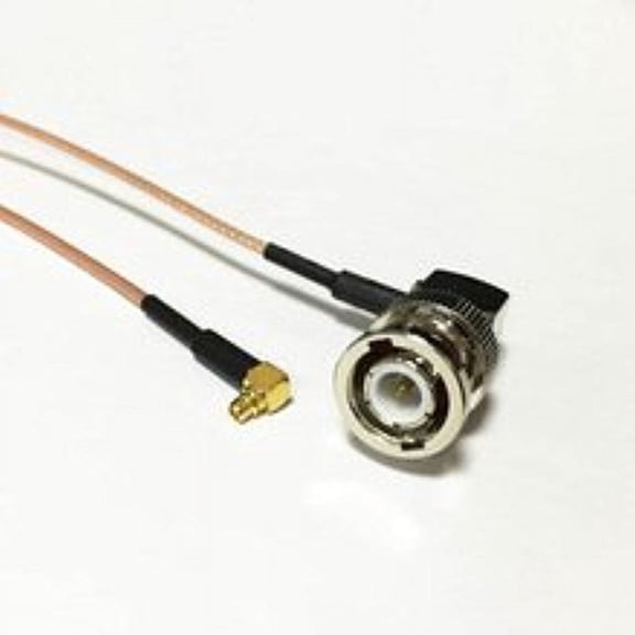 BNC Male Plug Right Angle Switch MMCX Male Plug Right Angle pigtail cable RG178 15CM 6" Adapter High Quality Ships Quickly From USA