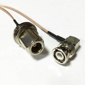 BNC Male Plug Right Angle Switch N Female bulkhead pigtail cable RG178 15CM 6" High Quality Ships Quickly From USA