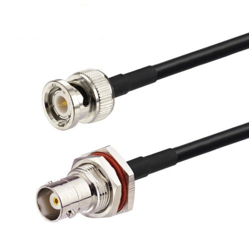 BNC Male Plug to BNC Female Jack Bulkhead RG58 Pigtail RF Coaxial Cable 30 feet