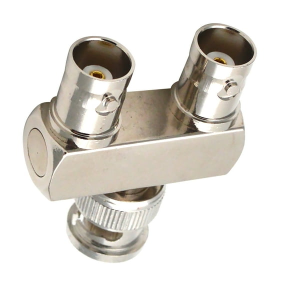 BNC Male to Dual Female Y Splitter Connector Corrosion Resistance, Efficient Signal Transmission RF Adapter