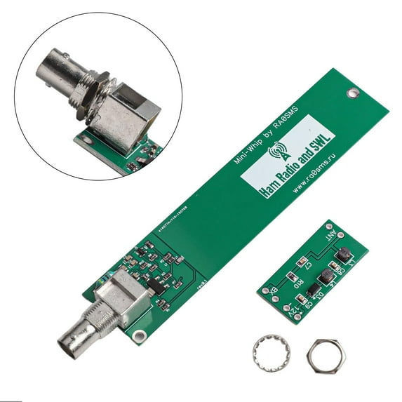BNC PCB Connector Portable Mini Whip Active Antenna for Shortwave 50 Ohm 10KHZ to 30MHZ HF LF VLF VHF RX Active Antenna