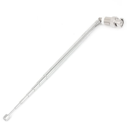 BNC Plug RF Connector 7 Section Straight Telescopic TV Radio Antenna 17"/ 68.5cm