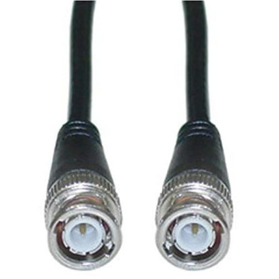 BNC RG58 AU Coaxial Cable Black BNC Male Copper Stranded Center Conductor 25 foot