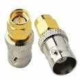 thumbnail image 1 of BNC SMA Coax Connector SMA Male to BNC Female Coaxial Connector Low Loss Coax Adapter for RF Antennas, Wireless LAN Devices, Coaxial cable Pack of 2, 1 of 5