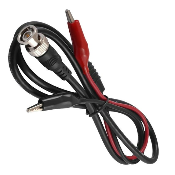 BNC Tester Clip Male Plug To Dual 2 Alligator Clips 1m/3.2ft Cable Test