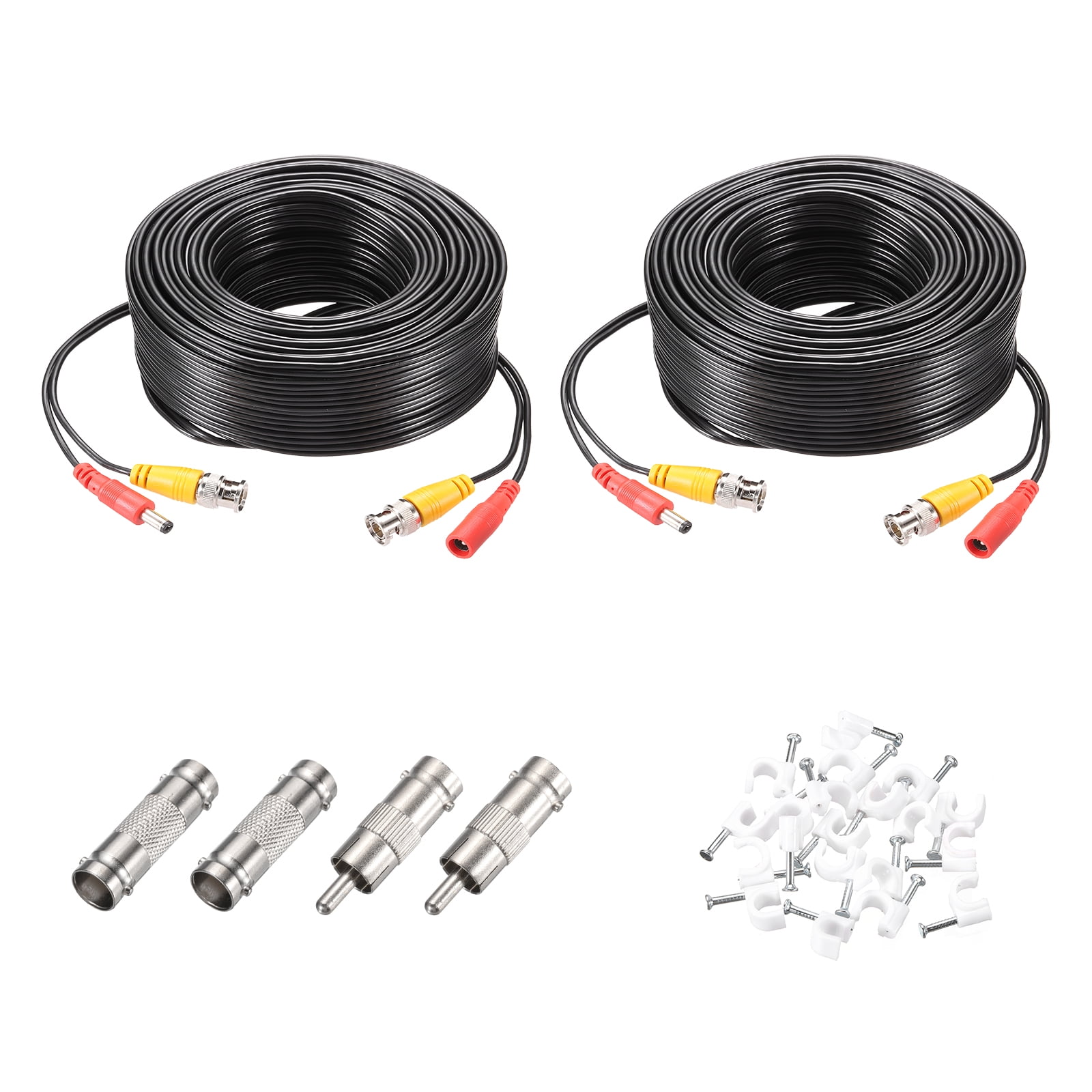 BNC Video Power Cable,30m/98ft All-in-One Security Camera Wire,2 Set ...