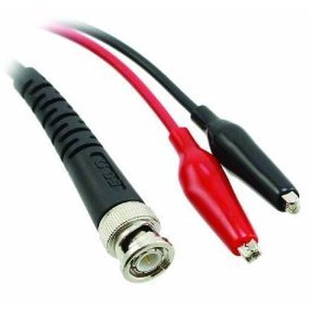 BNC to Alligators Test Lead, 60" Long Coax