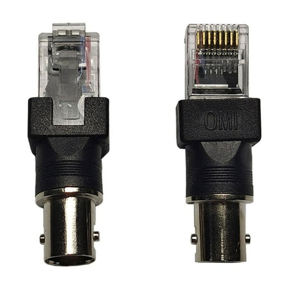 BNC to RJ45 Converters Adapter BNC Female to RJ45 Male Coaxial Coax Barrels Coupler Adapter Connectors for Line Tester