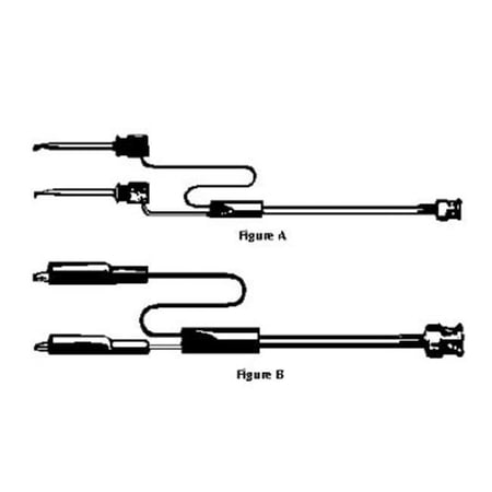 BNC to alligator test lead set