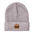 thumbnail image 1 of BNE Embroidered Hamburger Beanie for Men and Women Hat-EM-0030-Gray, 1 of 1