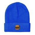 thumbnail image 1 of BNE Embroidered Hamburger Beanie for Men and Women Hat-EM-0030-Royal, 1 of 1