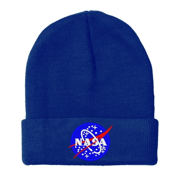 BNE Embroidered Lunar NASA, Embroidered Warm Winter Beanie NASA-EM-0019-Navy