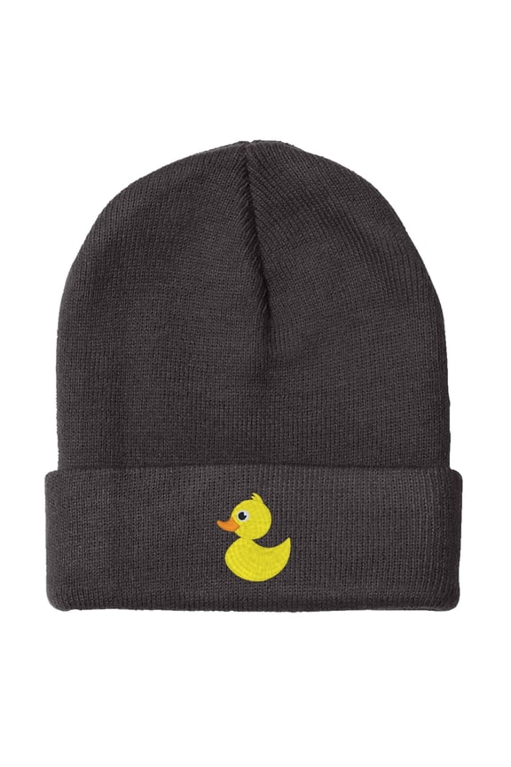 BNE Embroidered Rubber Duck Beanie for Men and Women Hat-RubberDuck-EM-0018-Black