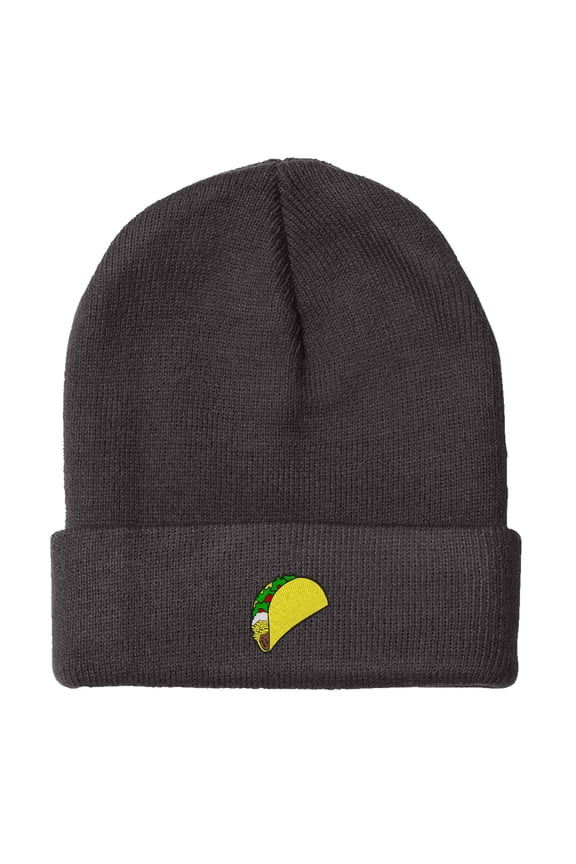 BNE Embroidered Taco Beanie for Men and Women Hat-EM-0017-Black