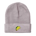 thumbnail image 1 of BNE Embroidered Taco Beanie for Men and Women Hat-EM-0017-Gray, 1 of 1
