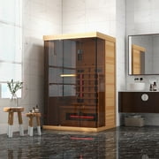 BNEHS Infrared Sauna, 1-2 Person Sauna with 10 Minutes Warm-up Heater Tube & Carbon Panels, Home Sauna