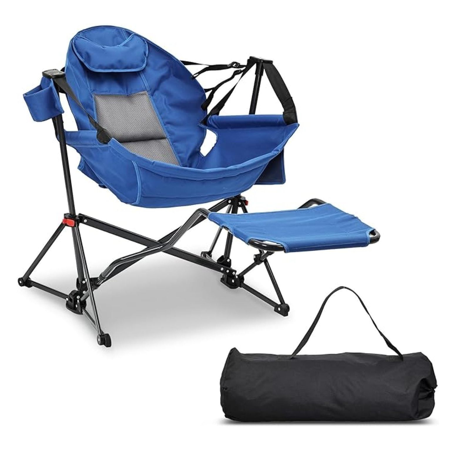BNHHYYDS Camping Rocking Chair - Oversized Folding Chair with Cup ...