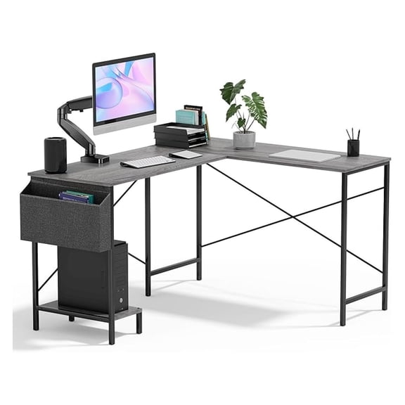 BNHHYYDS L Shaped Desk 50 Inch, Corner Computer Table for Gaming & Writing