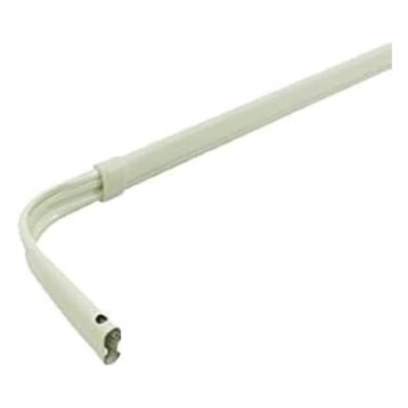 BNHHYYNB Curtain Rod 28- Inch Adjustable, White - Standard Lock Seam Rod for Windows, 5.5 Inch Projection, Easy Install, Durable Metal