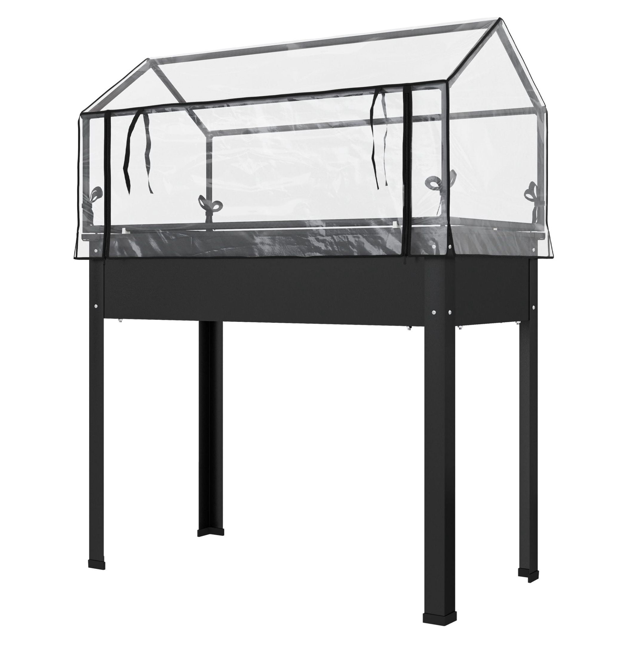 BNHHYYNB Elevated Garden Box with Greenhouse Cover, Raised Garden Bed ...