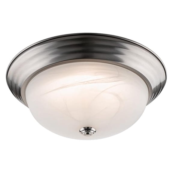 BNHHYYNB LED Flush Mount Ceiling Light 16W 1350 Lumens 11 inch - Dimmable 5-CCT Selectable - Brushed Aluminum & Marbled Glass - Kitchen, Bedroom, Hallway