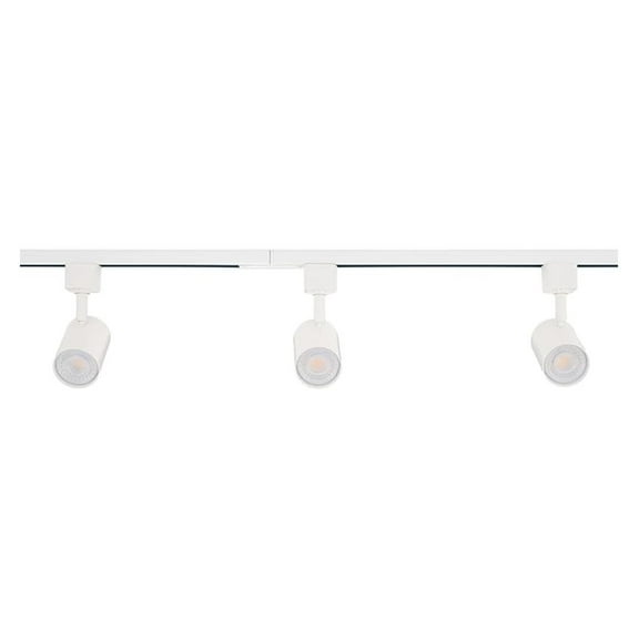 BNHHYYNB LED Track Lighting Kit 3-Light 48 inch - 3000K Warm White - Field Cuttable - White Finish