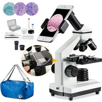 BNISE 100X-2000X Microscope for Students Kids Adults, Professional Microscope Kit with Slides and Science Tools Educational Microscope