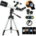 BNISE Beginner Telescope 70mm, 400mm Portable with Tripod, Phone