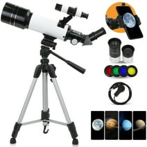 BNISE Telescope 70mm Aperture 400mm - for Kids & Adults Astronomical Refracting Portable Telescopes with Tripod Phone Adapter,Tripod Carrying Bag