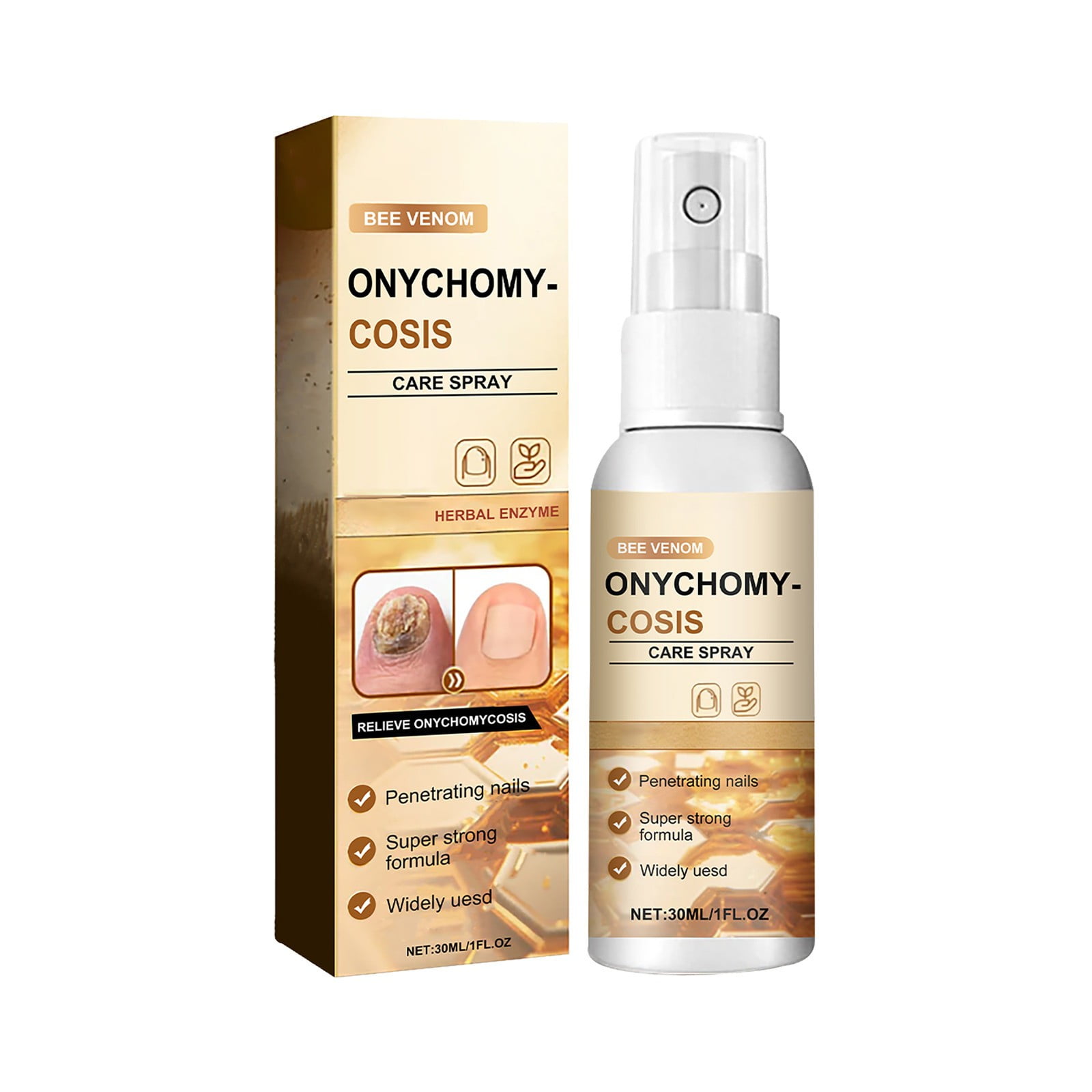 BNIXIREN Clearance Care Nail Removal Onychomycosis Spray Soft Nail Thick Nail Spray 30ml