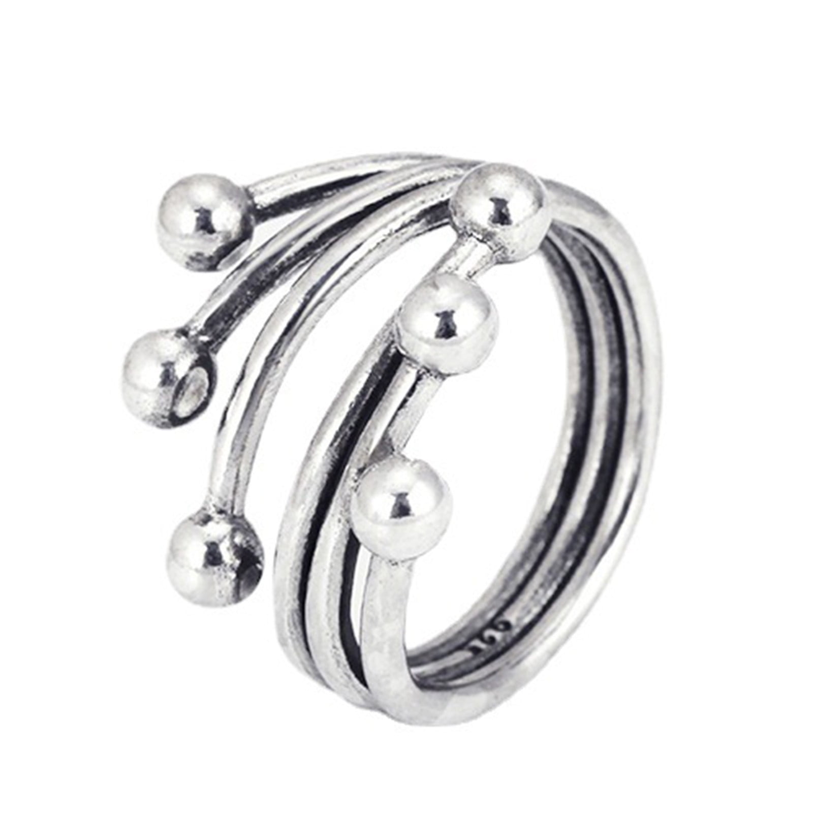 BNIXIREN Fine Fashion Rings For Women Simple Temperament Silver Ring