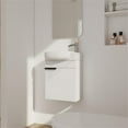 thumbnail image 1 of BNK 16 Inch Wall-Mounted Bathroom Vanity with White Ceramic Sink, Modern Floating Bathroom Vanity Set, Single Bathroom Vanity and Sink Combo, with 1 Door, 1 of 13