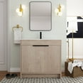 thumbnail image 1 of BNK  24/30/36 inch Freestanding Single Sink Bathroom Vanity with Soft Close Door and 1 adjustable shelf 35.8"W x 18.3"D x 35"H - Plain Light Oak, 1 of 5