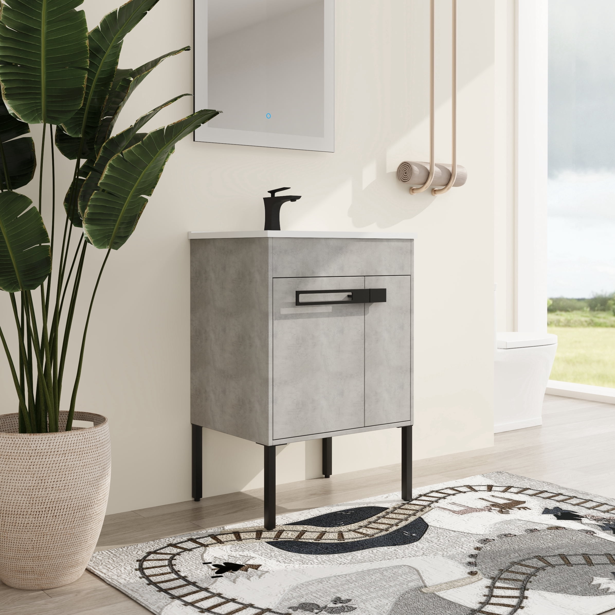 Freestanding Bathroom Vanity With Sink 24 Inch