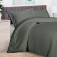 thumbnail image 1 of BNM 300 TC Rayon From Bamboo Duvet Cover Set, Full/ Queen, Grey, 1 of 5