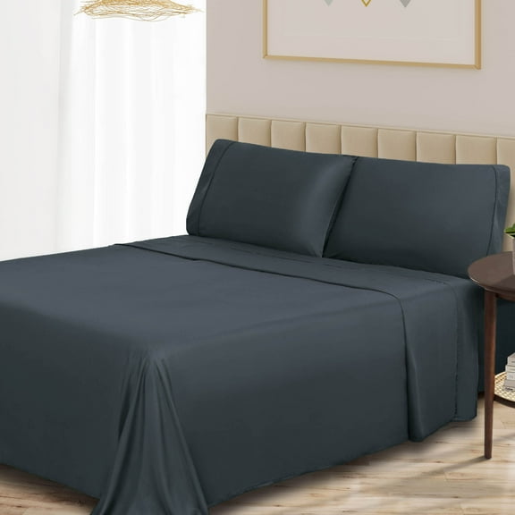 BNM 300 TC Rayon From Bamboo Sheet Set, Full, Charcoal
