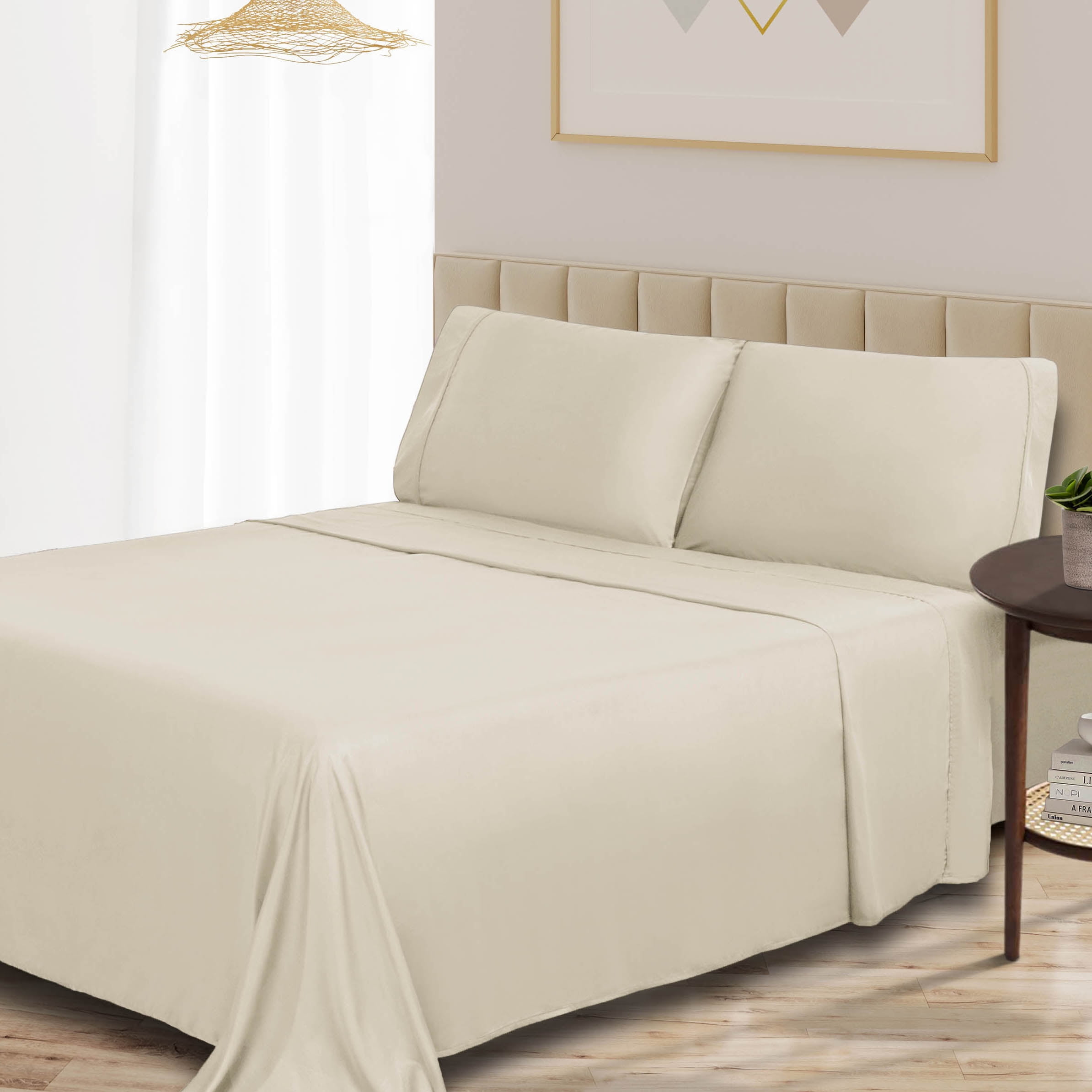 BNM 300 TC Rayon From Bamboo Sheet Set, King, Ivory