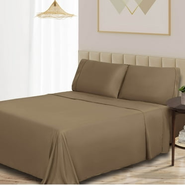 BNM 300 TC Rayon From Bamboo Sheet Set, Twin, Taupe