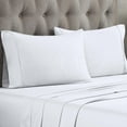 thumbnail image 1 of BNM 300 Thread Count Egyptian Cotton Pillowcase Set, Standard, White, 1 of 5