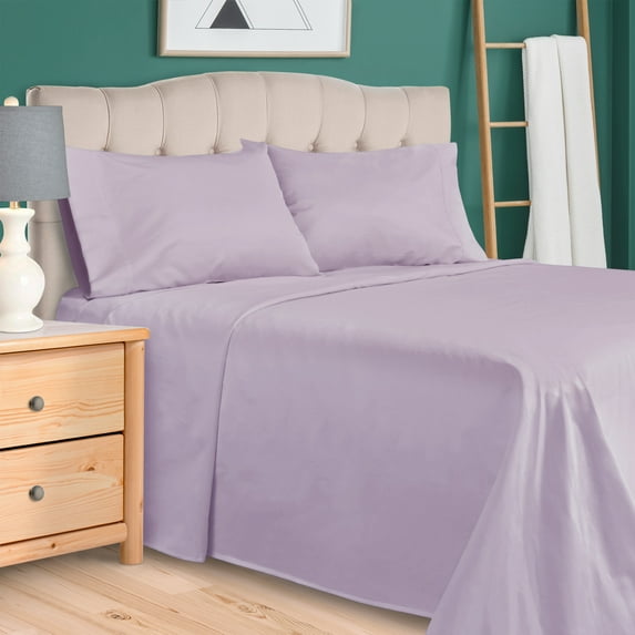 BNM 300 Thread Count Egyptian Cotton Sheet Set, Queen, Lavender