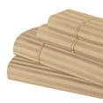 thumbnail image 1 of BNM 300 Thread Count Egyptian Cotton Stripe Sheet Set, Twin XL, Beige, 1 of 2