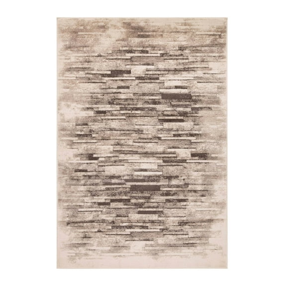 BNM Abstract Graphic Design Indoor Area Rug, 7' x 9', Chocolate