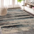 thumbnail image 1 of BNM Abstract Striped Indoor Area Rug, 5' x 8', Blue/ Cream, 1 of 7