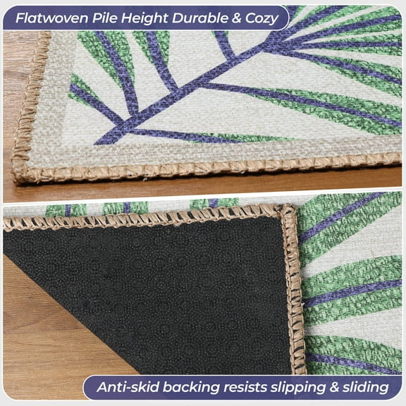 BNM Animal Safari Non-Slip Kids Washable Indoor Area Rug, 5' x 7' 6", Ivory